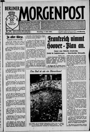 Berliner Morgenpost vom 07.07.1931
