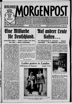 Berliner Morgenpost on Jul 10, 1931