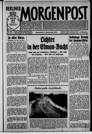 Berliner Morgenpost vom 05.09.1931