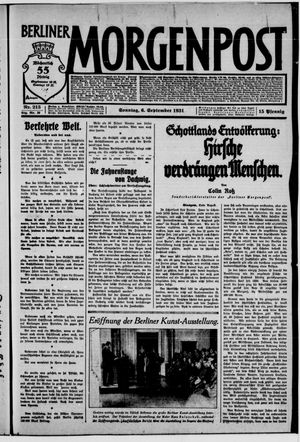 Berliner Morgenpost vom 06.09.1931