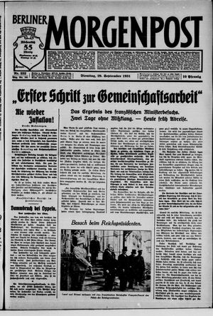 Berliner Morgenpost vom 29.09.1931