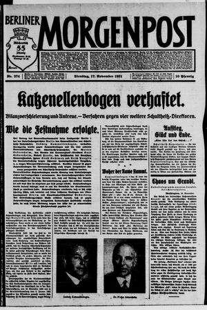 Berliner Morgenpost vom 17.11.1931
