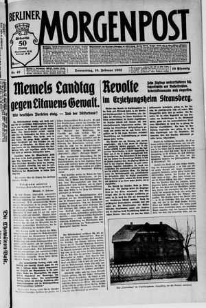 Berliner Morgenpost vom 18.02.1932