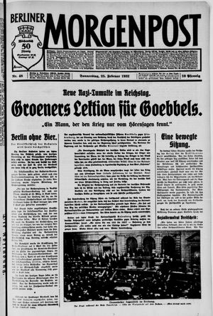 Berliner Morgenpost vom 25.02.1932