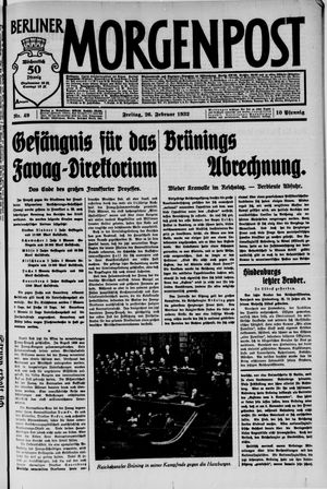 Berliner Morgenpost vom 26.02.1932