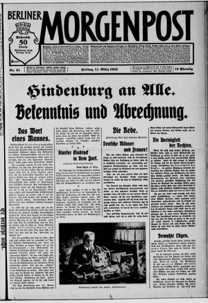 Berliner Morgenpost vom 11.03.1932