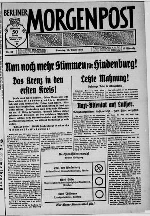 Berliner Morgenpost vom 10.04.1932