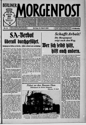 Berliner Morgenpost vom 15.04.1932