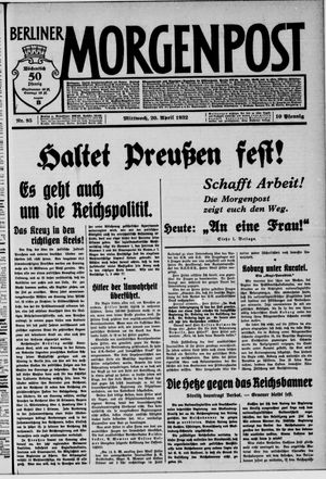 Berliner Morgenpost vom 20.04.1932