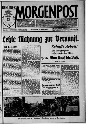 Berliner Morgenpost vom 23.04.1932