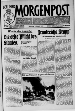 Berliner Morgenpost vom 07.08.1932