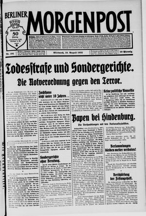 Berliner Morgenpost vom 10.08.1932