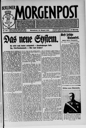 Berliner Morgenpost vom 13.08.1932