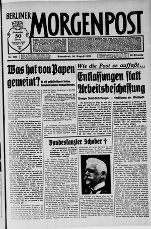 Berliner Morgenpost vom 20.08.1932