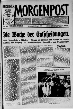 Berliner Morgenpost vom 28.08.1932