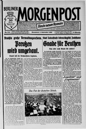 Berliner Morgenpost on Sep 3, 1932