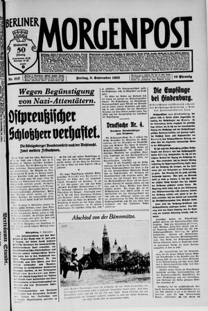 Berliner Morgenpost vom 09.09.1932