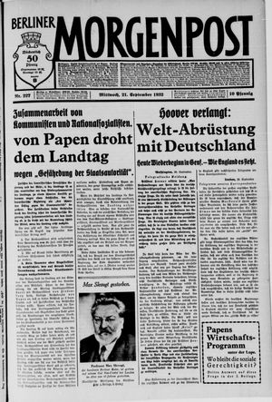 Berliner Morgenpost vom 21.09.1932