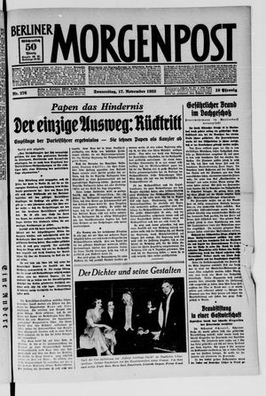 Berliner Morgenpost vom 17.11.1932