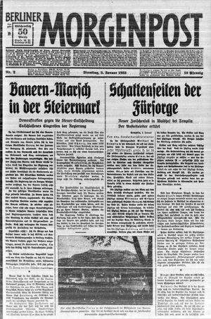 Berliner Morgenpost on Jan 3, 1933