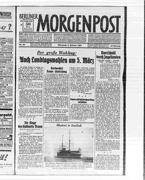 Berliner Morgenpost on Feb 8, 1933