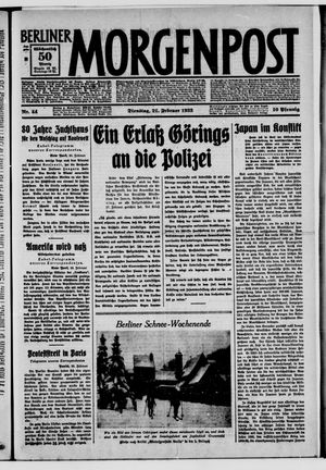 Berliner Morgenpost on Feb 21, 1933