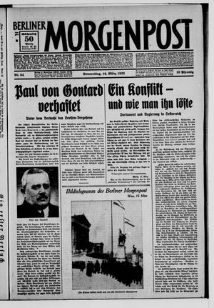 Berliner Morgenpost on Mar 16, 1933