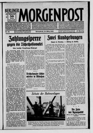 Berliner Morgenpost on Mar 18, 1933