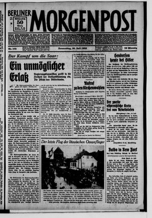 Berliner Morgenpost on Jul 20, 1933