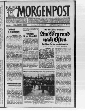 Berliner Morgenpost vom 27.08.1933