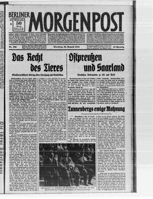 Berliner Morgenpost vom 29.08.1933