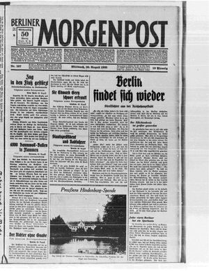 Berliner Morgenpost on Aug 30, 1933
