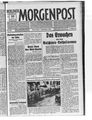 Berliner Morgenpost vom 07.09.1933