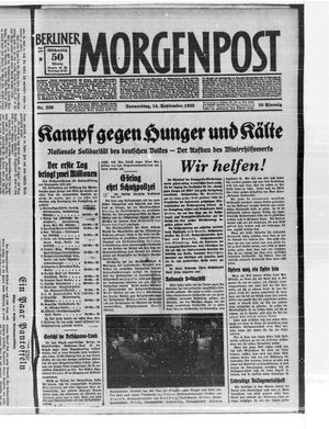 Berliner Morgenpost vom 14.09.1933