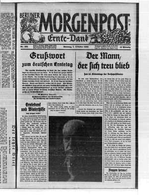 Berliner Morgenpost vom 01.10.1933