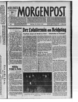 Berliner Morgenpost vom 13.10.1933