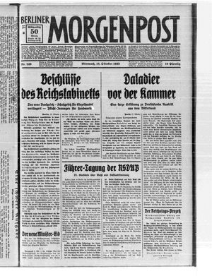 Berliner Morgenpost vom 18.10.1933