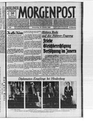 Berliner Morgenpost on Oct 19, 1933