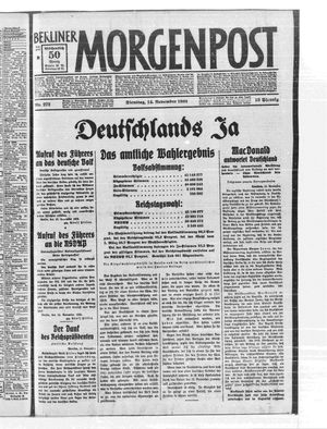 Berliner Morgenpost vom 14.11.1933