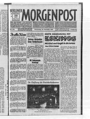 Berliner Morgenpost on Nov 16, 1933