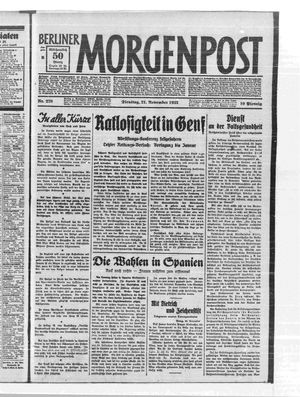 Berliner Morgenpost vom 21.11.1933