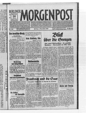 Berliner Morgenpost vom 01.12.1933