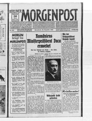 Berliner Morgenpost vom 30.12.1933