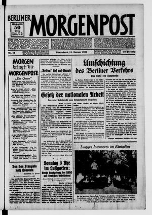 Berliner Morgenpost vom 13.01.1934