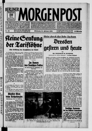 Berliner Morgenpost vom 21.02.1934