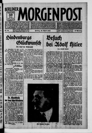 Berliner Morgenpost vom 20.04.1934