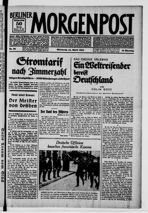 Berliner Morgenpost vom 25.04.1934