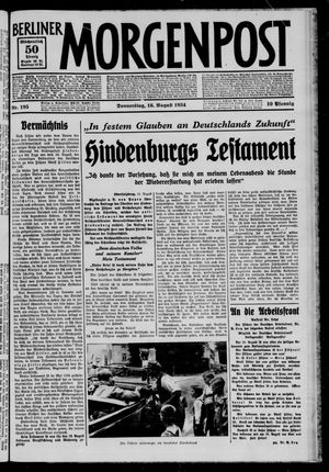 Berliner Morgenpost vom 16.08.1934