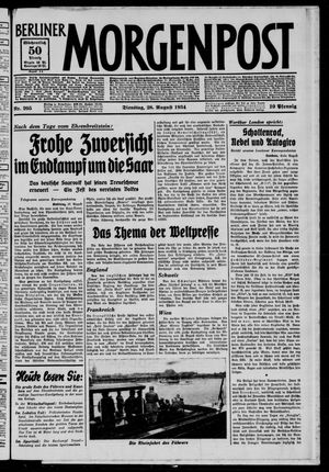 Berliner Morgenpost vom 28.08.1934
