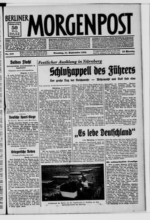 Berliner Morgenpost vom 11.09.1934